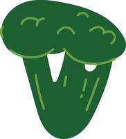 Smiling Broccoli Character vector