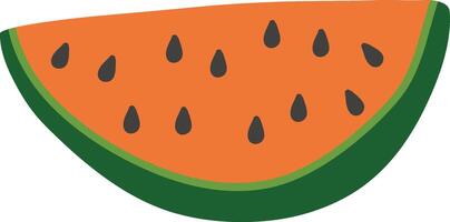 Watermelon Slice with Seeds Element Style vector