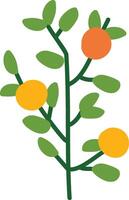 Fruit Branch with Leaves vector