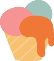 Ice Cream Cone with Scoops vector