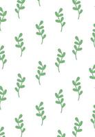 Leafy Branch Pattern Abstract vector