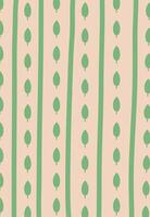 Leaf Pattern with Stripes Background vector