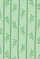 Leafy Pattern with Vertical Stripes Background vector