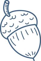 Hand-Drawn Acorn Sketch vector