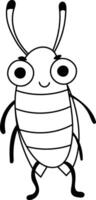 Smiling Cartoon Insect Character vector