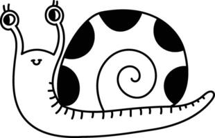 Smiling Snail Doodle vector