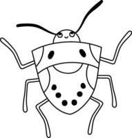 Smiling Cartoon Bug Doodle vector
