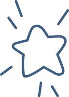 Hand-drawn Star with Rays vector
