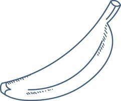 Outlined Banana Sketch vector