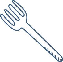 Line Drawing of a Fork vector