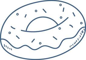 Outlined Donut with Sprinkles vector