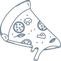 Hand-Drawn Pizza Slice Sketch vector