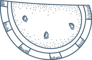 Watermelon Slice Sketch vector