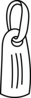 Tag with Handle Sketch vector