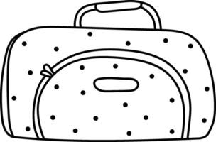 Polka Dot Travel Bagsuitcase Sketch vector