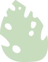 Abstract Monstera Leaf Shape vector