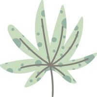 Leaf with Polka Dot Pattern vector