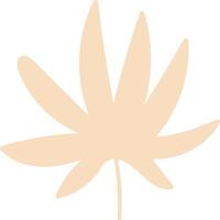 Abstract Leaf Silhouette Element Design vector