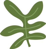 Abstract Leaf with Curved Lines vector