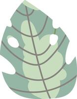 Monstera Leaf with Cutouts vector