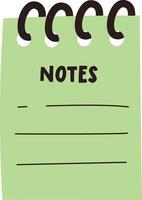 Spiral Notebook Page with Lines vector