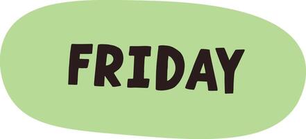 Bold Friday Text on Oval Background vector