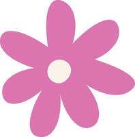 Simple Flower with Round Petals vector