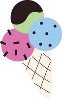 Playful Ice Cream Cone vector