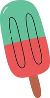 Retro Popsicle with Dual Tones vector