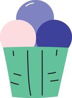 Ice Cream in Waffle Cone vector