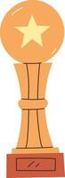 Trophy with Star Emblem Element vector