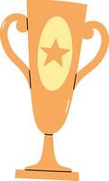 Trophy with Star Emblem Sign Element vector