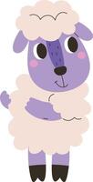 Playful Cartoon Sheep Character vector