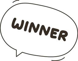 Speech Bubble with Winner Text vector