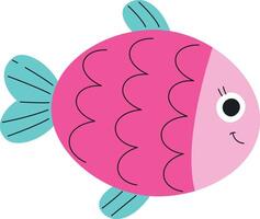 Playful Cartoon Fish with Patterns vector