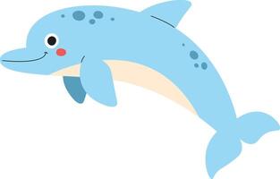 Smiling Dolphin Cartoon vector