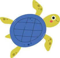 Smiling Turtle with Shell vector
