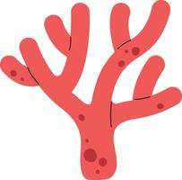Coral Branch with Dotted Texture vector