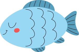 Smiling Cartoon Fish Design vector