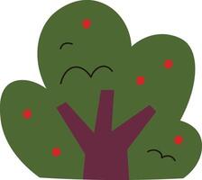 Playful Tree with Red Fruits vector