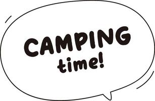 Speech Bubble with Camping Text vector