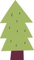 Pine Tree Hand Drawn vector