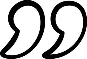 Bold Quote Marks Symbol vector