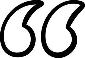 Bold Quotation Mark Symbol vector