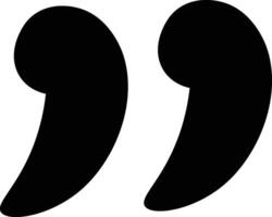 Bold Quotation Marks Element Design vector