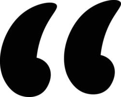 Bold Symbol Quote Marks vector