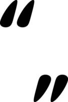 Bold Quote Marks Sign vector