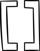 Text Sign Brackets Pair vector