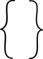 Text Frame Brackets Pair Design Element vector