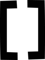 Text Frame Brackets Pair Sign Element vector